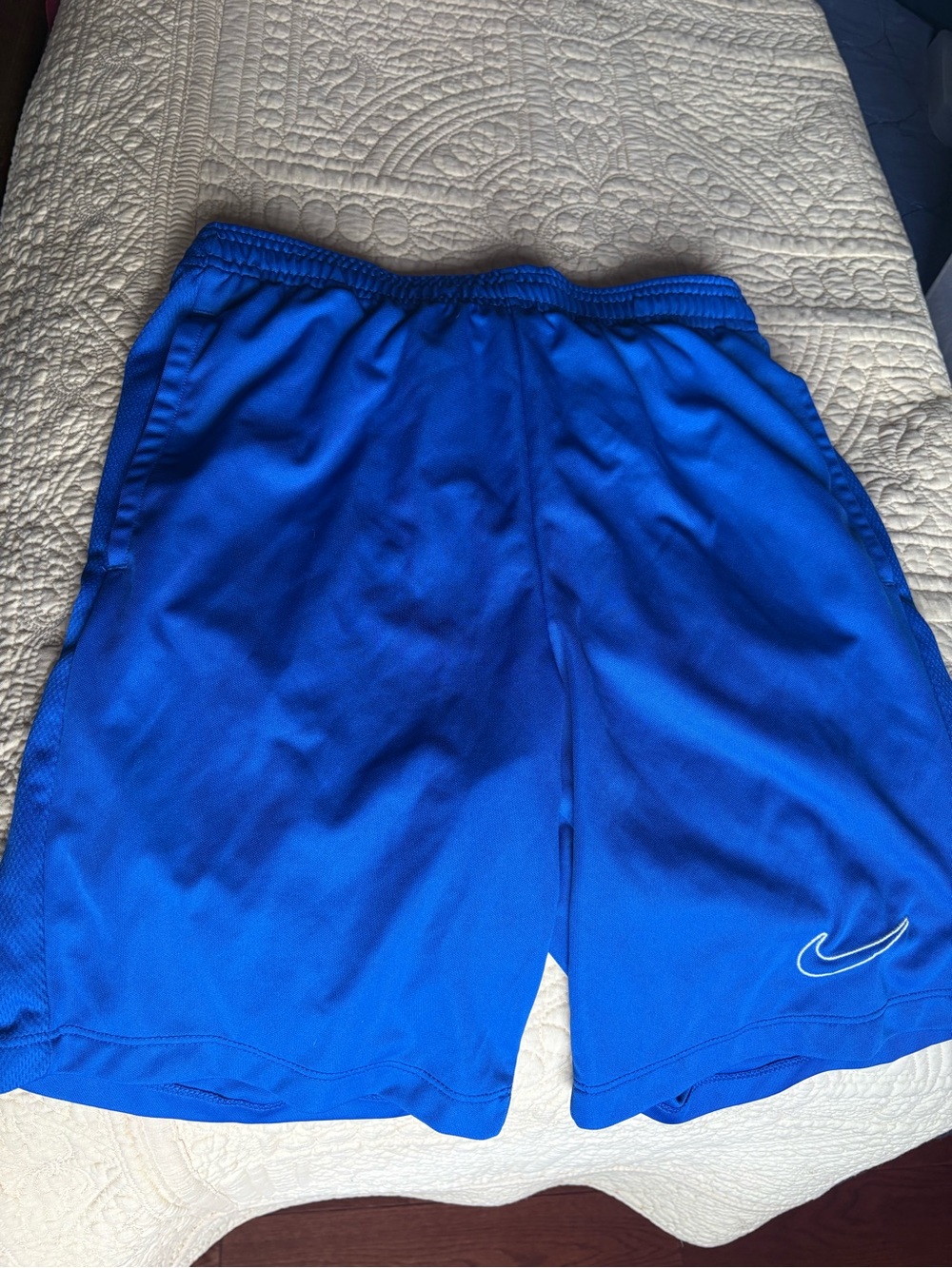 Nike Youth Royal Blue Athletic Shorts with Swoosh